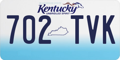 KY license plate 702TVK