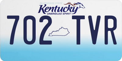KY license plate 702TVR