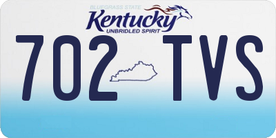 KY license plate 702TVS