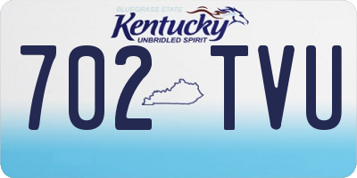 KY license plate 702TVU