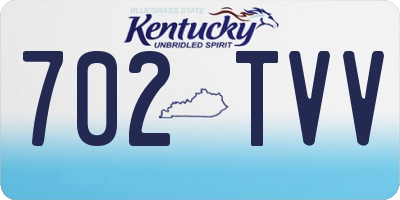 KY license plate 702TVV