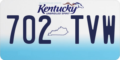 KY license plate 702TVW