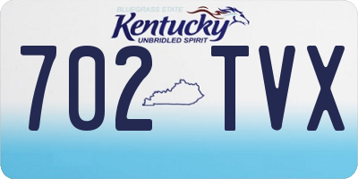 KY license plate 702TVX