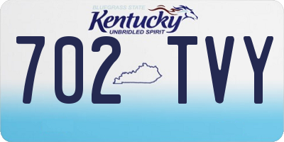 KY license plate 702TVY