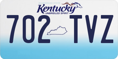 KY license plate 702TVZ