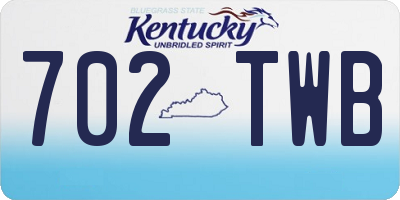 KY license plate 702TWB