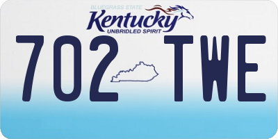 KY license plate 702TWE