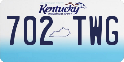 KY license plate 702TWG