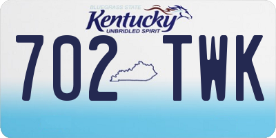 KY license plate 702TWK