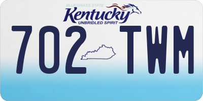 KY license plate 702TWM