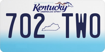 KY license plate 702TWO