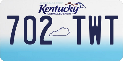 KY license plate 702TWT