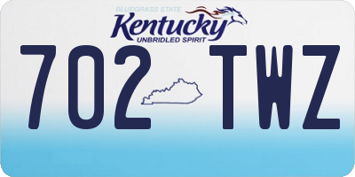 KY license plate 702TWZ