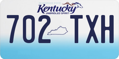KY license plate 702TXH