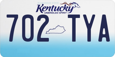 KY license plate 702TYA