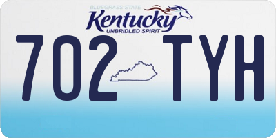 KY license plate 702TYH