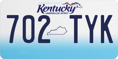 KY license plate 702TYK