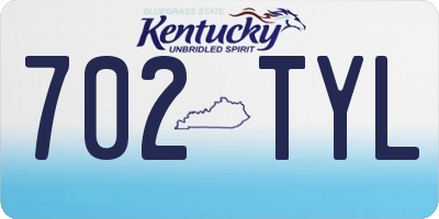 KY license plate 702TYL