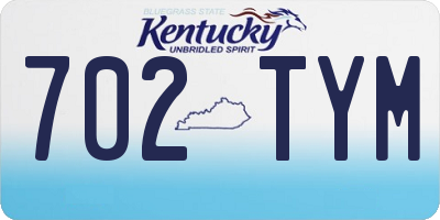 KY license plate 702TYM