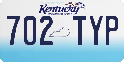 KY license plate 702TYP