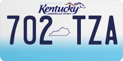 KY license plate 702TZA