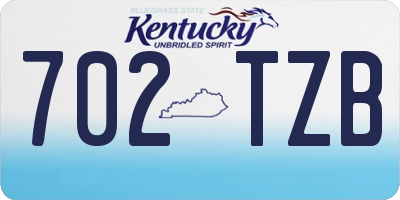 KY license plate 702TZB