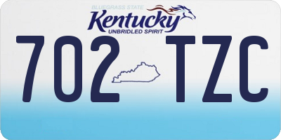 KY license plate 702TZC