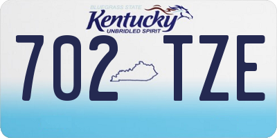 KY license plate 702TZE