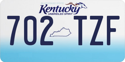 KY license plate 702TZF