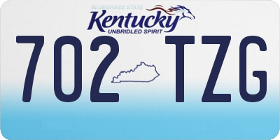KY license plate 702TZG