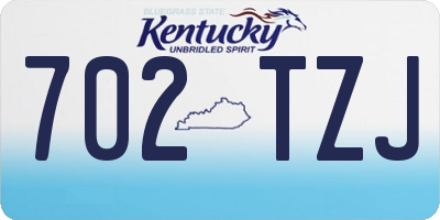 KY license plate 702TZJ