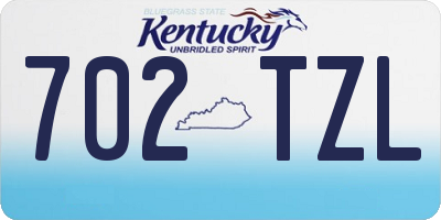 KY license plate 702TZL