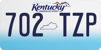 KY license plate 702TZP