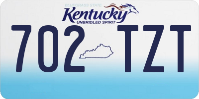 KY license plate 702TZT