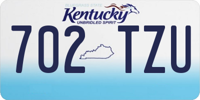 KY license plate 702TZU