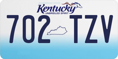 KY license plate 702TZV
