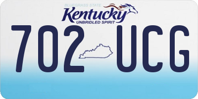 KY license plate 702UCG