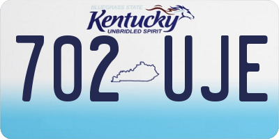 KY license plate 702UJE