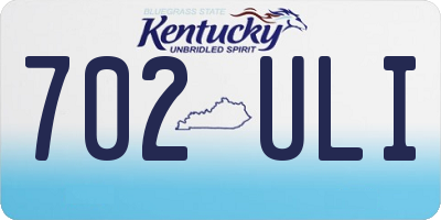 KY license plate 702ULI