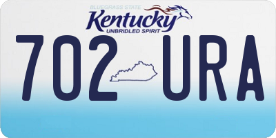 KY license plate 702URA