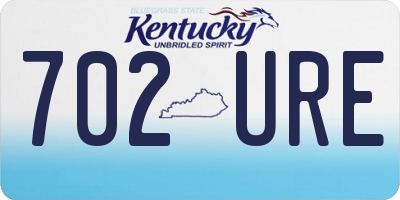 KY license plate 702URE