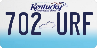 KY license plate 702URF