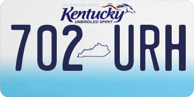 KY license plate 702URH