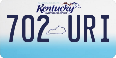 KY license plate 702URI