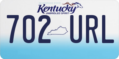 KY license plate 702URL