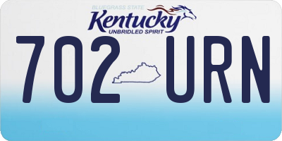 KY license plate 702URN