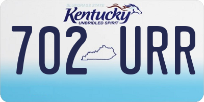 KY license plate 702URR