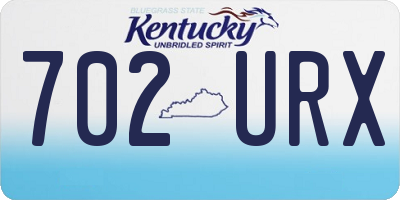 KY license plate 702URX