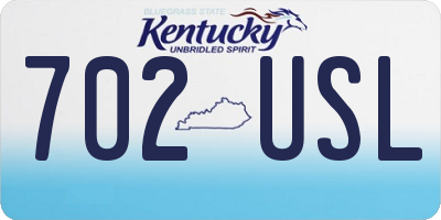 KY license plate 702USL