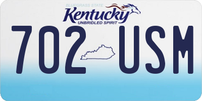 KY license plate 702USM